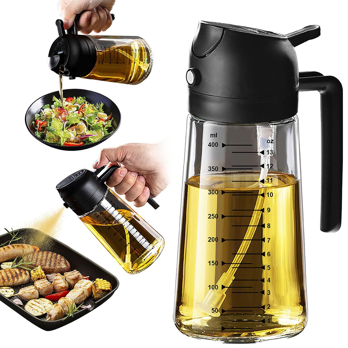 TrendPlain Ölsprüher 470ml – Ölspender & Sprüher für Küche & Grill